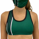 New York Green Football Sports Bra