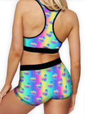 Rainbow Hearts Ellie Sports Bra